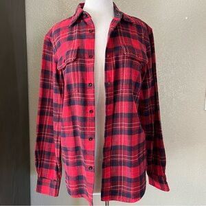 The North Face Red and Black Plaid Shirt